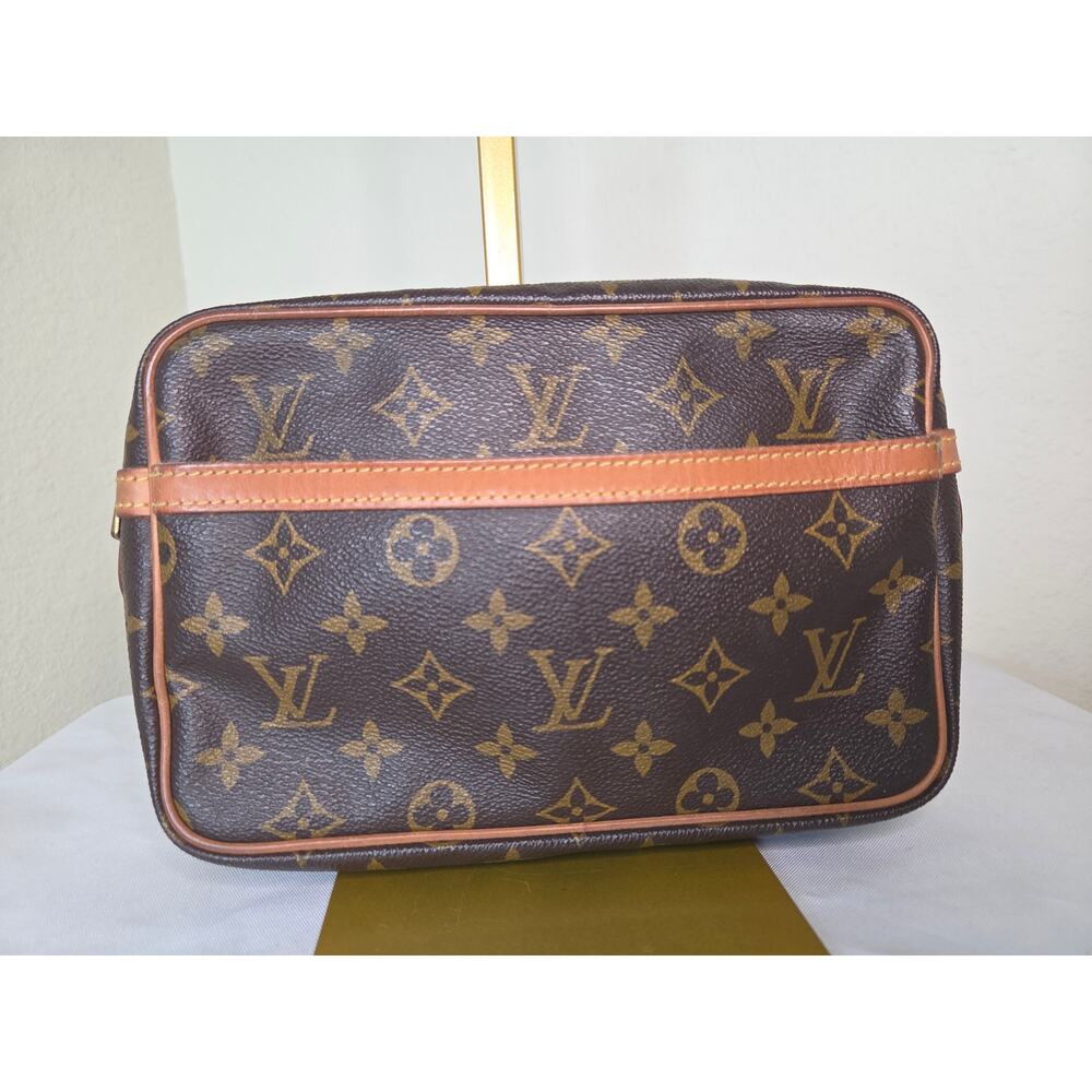 Louis Vuitton Monogram Toiletry Pouch PM Cosmetic Case AR0082 Made in France LV